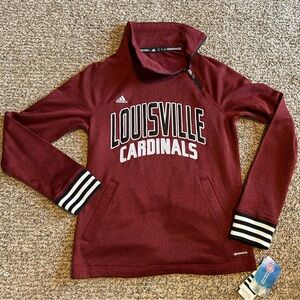 Adidas Louisville Cardinals top zip pullover NWT Women's Small